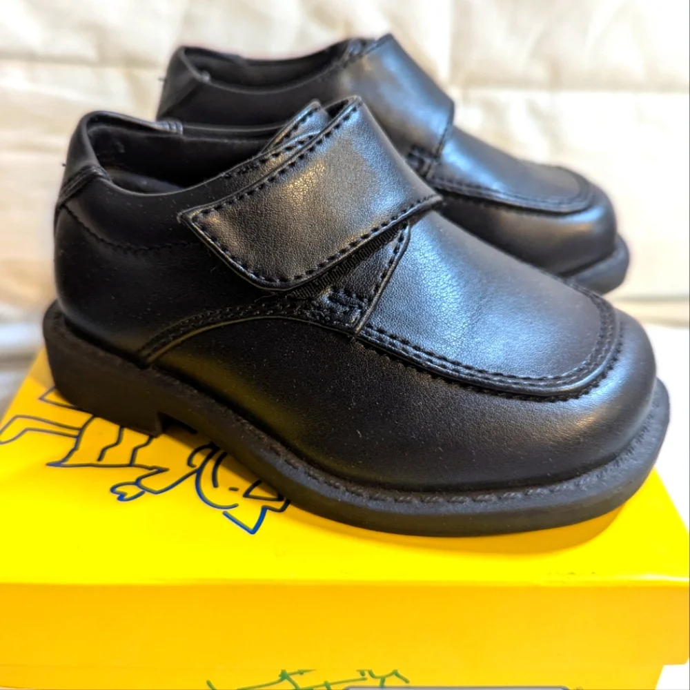 Smartfit Boys Black Dress Shoes Size 5W